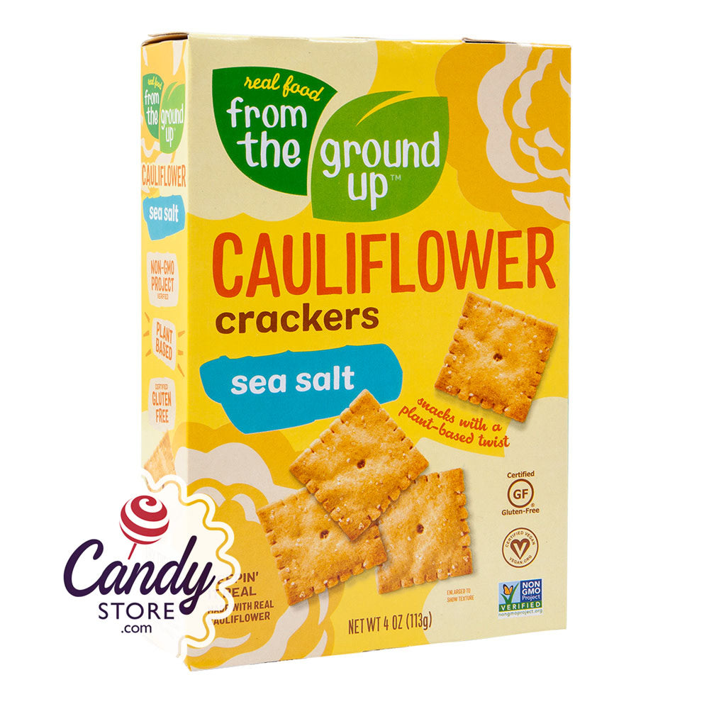 From The Ground Up Cauliflower Sea Salt Crackers 4oz Boxes 6ct