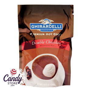Ghirardelli Hot Chocolate Double Chocolate 10.5oz Pouch - 6ct CandyStore.com