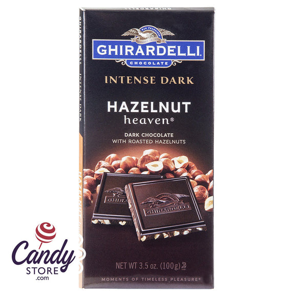 Ghirardelli Intense Dark Chocolate Hazelnut Heaven 3.5oz Bar - 12ct CandyStore.com