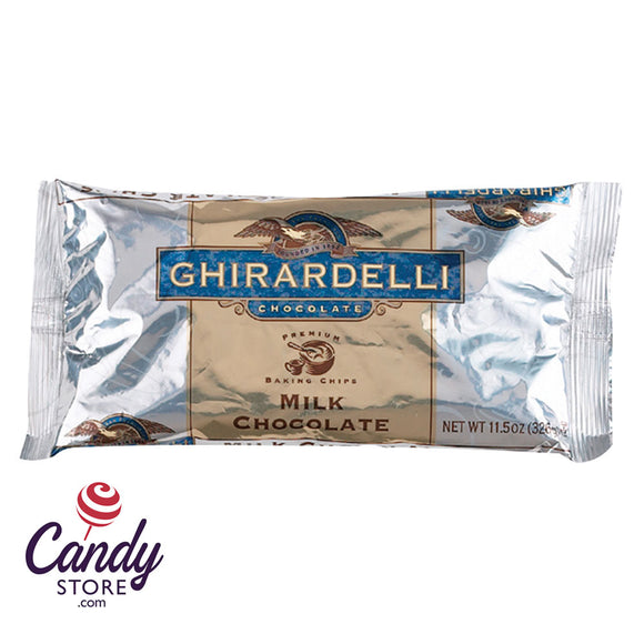 Ghirardelli Milk Chocolate Baking Chips 11.5oz Bag - 12ct CandyStore.com