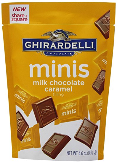 Ghirardelli Minis Milk Chocolate Caramel Squares Pouch - 6ct CandyStore.com