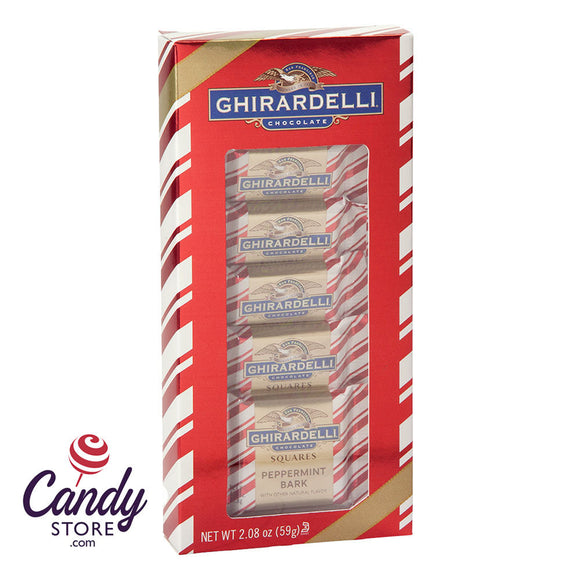 Ghirardelli Peppermint Bark Small Window Gift Box 2.08oz - 12ct CandyStore.com