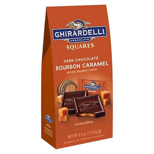 Ghirardelli Squares Dark Chocolate Bourbon Caramel Pouch - 6ct CandyStore.com
