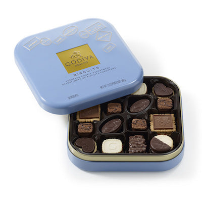 Godiva Assorted Biscuit Tins - 12ct CandyStore.com