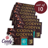 Godiva Dark Chocolate Nibs Tablet Bars - 10ct CandyStore.com
