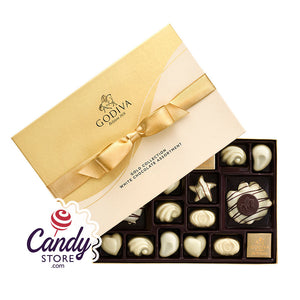 Godiva Large White Chocolate Assortment 22-Piece Boxes - 10ct CandyStore.com