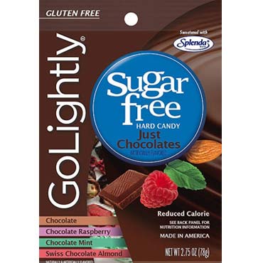 Golightly Sugar Free Just Chocolate Bags - 12ct CandyStore.com