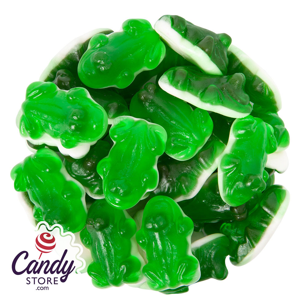 Green Gummi Frogs Tutti Frutti - 5lb Bulk