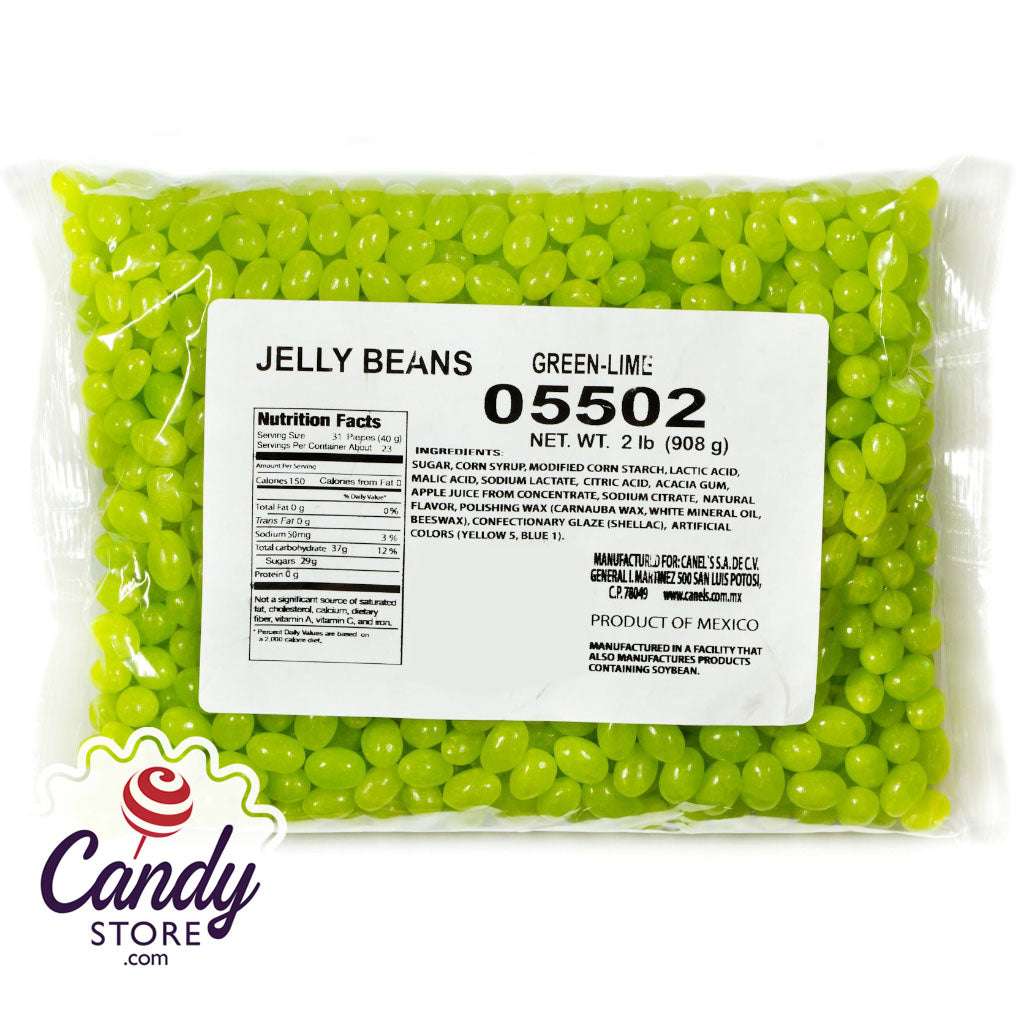 Green Lime Jelly Beans 2lb Bulk
