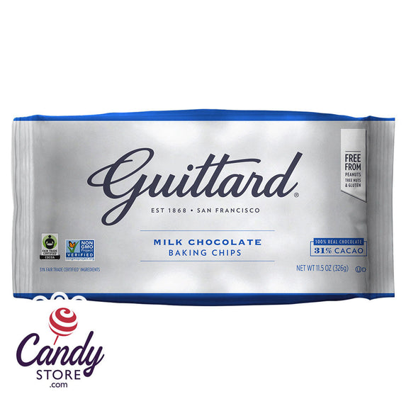 Guittard Milk Chocolate Baking Chips 11.5oz Bag - 12ct CandyStore.com