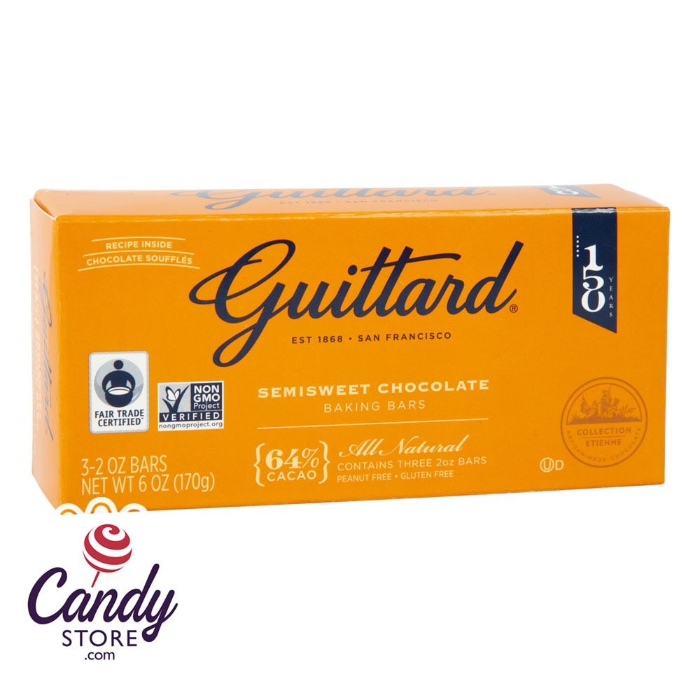 Guittard Semi Sweet Chocolate Baking Bar 6oz Box 12ct