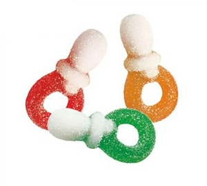 Gummi Sour Pacifiers - 4lb CandyStore.com