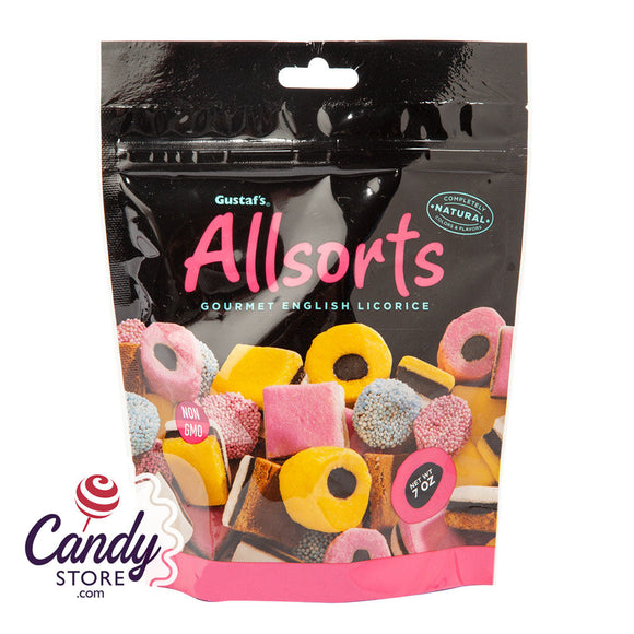 Gustaf's Licorice Allsorts 7oz Pouch - 12ct CandyStore.com