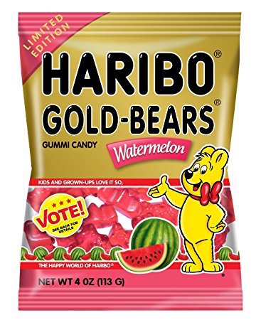 Haribo Watermelon Gold Bears Bags - 12ct CandyStore.com