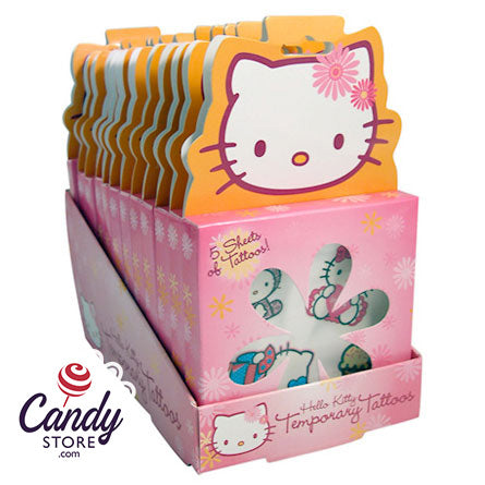 Hello Kitty Temporary Tattoos with Flower Box - 12ct CandyStore.com