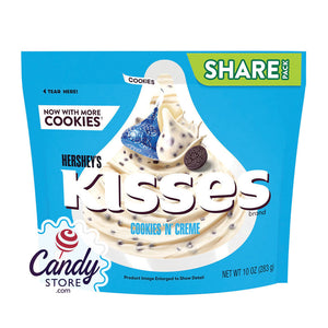 Hershey's Kisses Cookies N Creme 10oz Pouch - 8ct CandyStore.com