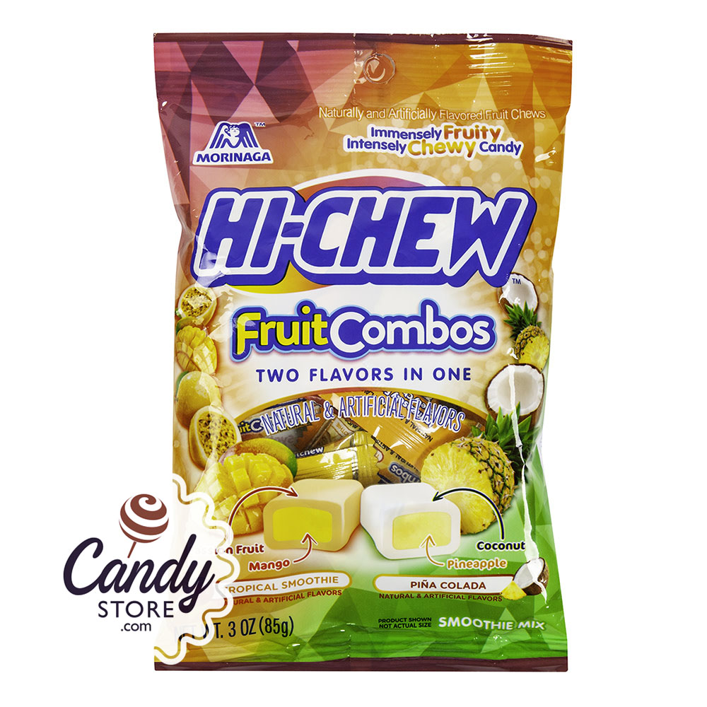 Hi Chew Fruit Combos Smoothie Mix 3oz Peg Bags 6ct