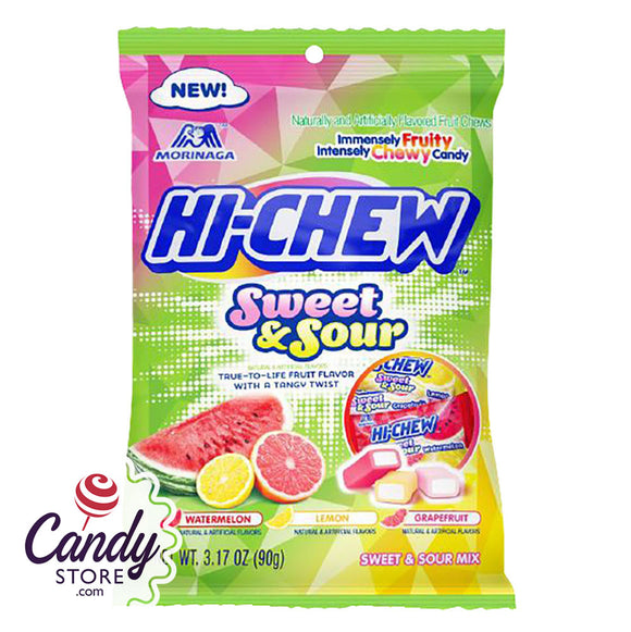 Hi-Chew Sweet & Sour Mix 3.17oz Peg Bag - 6ct CandyStore.com