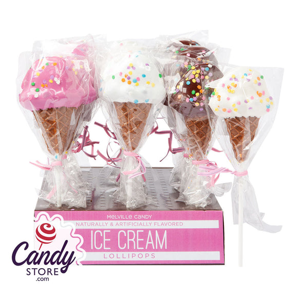 Ice Cream Cone Lollipop 1oz - 24ct CandyStore.com