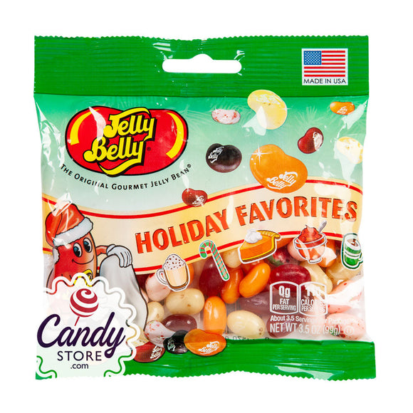 Jelly Belly Holiday Favorites 3.5oz Peg Bags - 12ct CandyStore.com