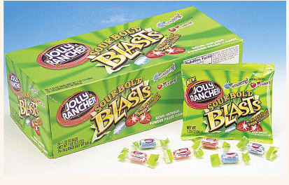 Jolly Rancher Sour Bolt Blasts Bags - 24ct CandyStore.com
