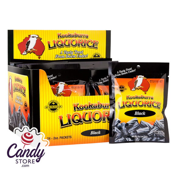 Kookaburra Black Liquorice 2oz Peg Bag - 24ct CandyStore.com