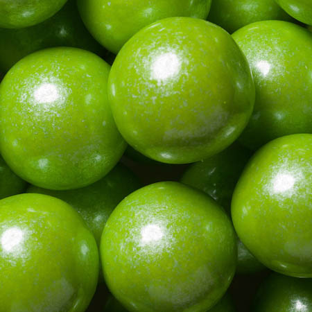 Lime Green Shimmer Gumballs - 2lb CandyStore.com