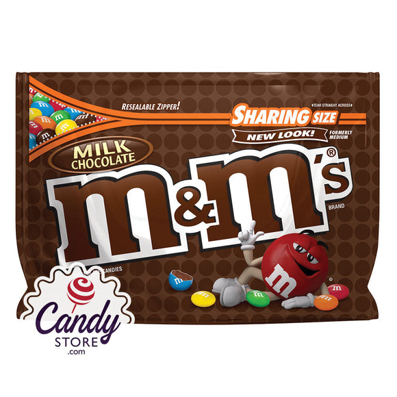 M&M's Milk Chocolate 10.7oz Pouch - 12ct CandyStore.com