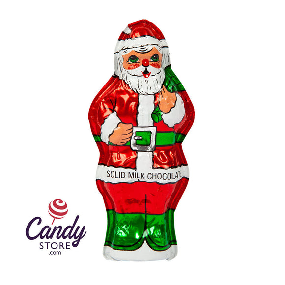 Madelaine Milk Chocolate Foiled Solid Santa 2oz - 48ct CandyStore.com