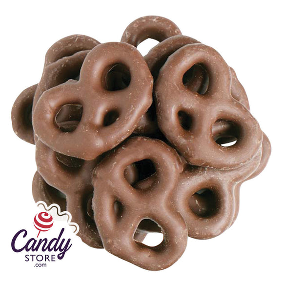 Maltitol Milk Chocolate Mini Pretzels - 15lb CandyStore.com