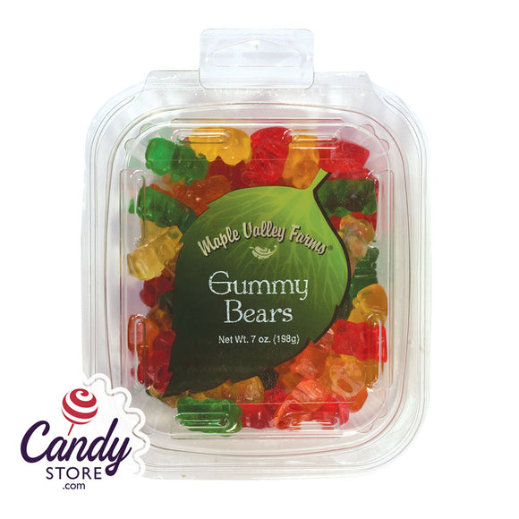 Maple Valley Farms Gummy Bears 7oz Peg Tub - 6ct CandyStore.com