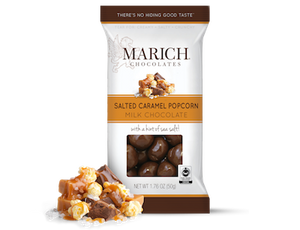 Marich Milk Chocolate Salted Caramel Popcorn Bags - 9ct CandyStore.com