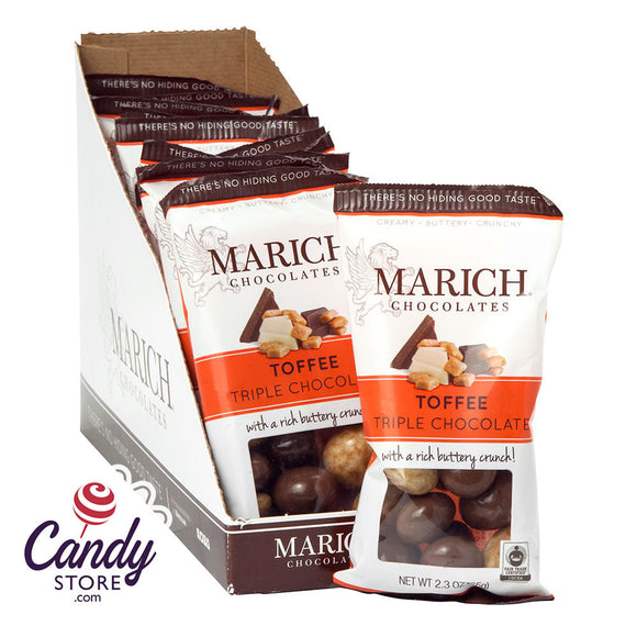 Marich Toffee Triple Chocolate 2.3oz Bags - 12ct CandyStore.com