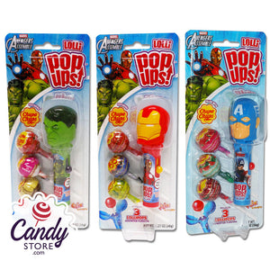 Marvel Avengers Pop-Ups Lollipops Toys - 6ct CandyStore.com