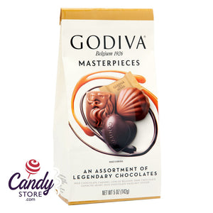 Masterpiece Assorted Godiva Chocolates 5.1oz Bag - 6ct CandyStore.com
