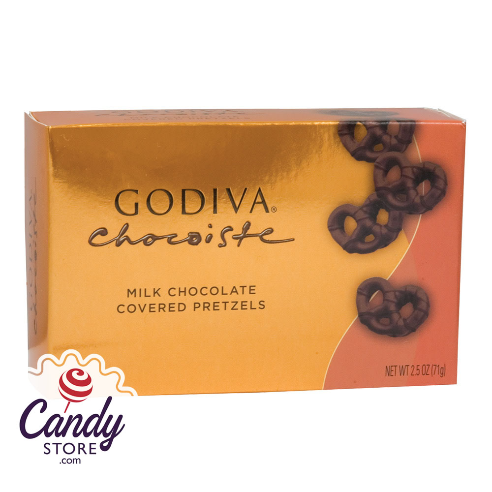 Mini Milk Godiva Chocolate Covered Pretzels 2.5oz Box 10ct