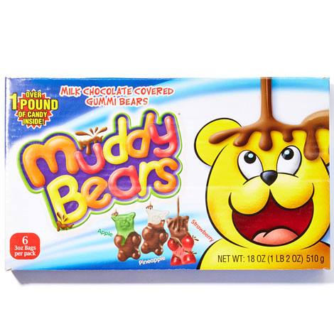 Muddy Bears Candy Ginormous 1-Pound Theater Boxes - 6ct CandyStore.com