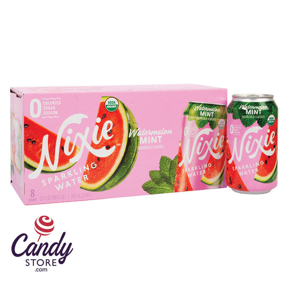 Nixie Organic Sparkling Watermelon Mint Water 3-Pack 12oz Cans - 24ct CandyStore.com