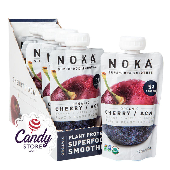 Noka Superfood Smoothie Organic Cherry Acai 4.22oz - 12ct CandyStore.com