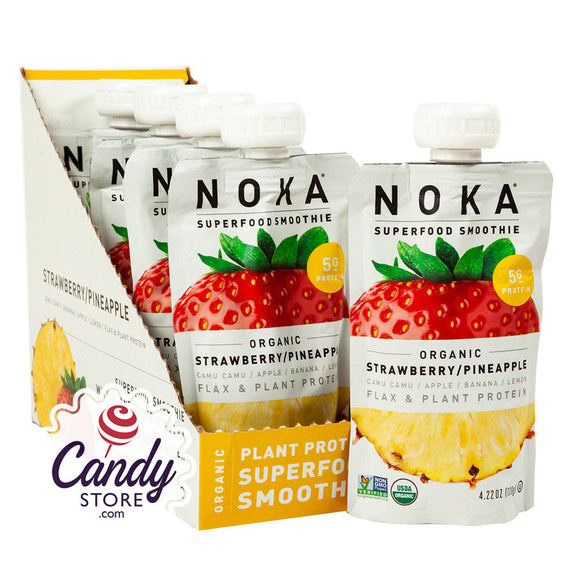 Noka Superfood Smoothie Organic Strawberry Pineapple 4.22oz - 12ct CandyStore.com