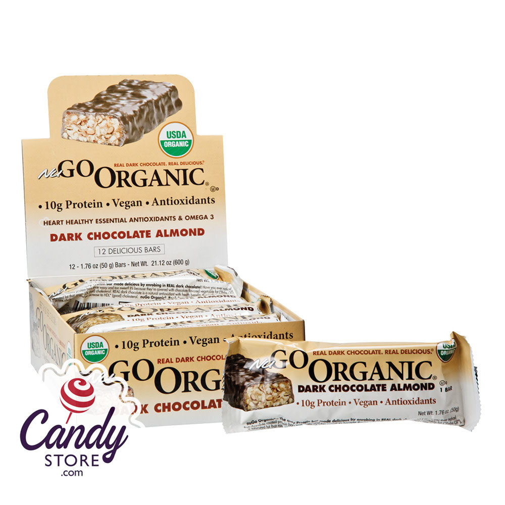 Nugo Organic Dark Chocolate Almond Protein Bar 1.76oz 12ct