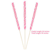 Pink Tremendously Tall Tesla Twist Pops - Strawberry 12pc Box CandyStore.com