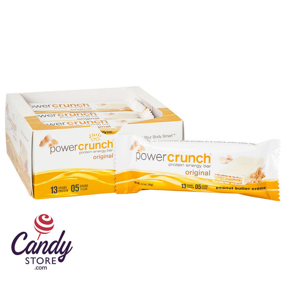 Power Crunch Original Peanut Butter Creme 1.4oz Bar - 12ct CandyStore.com