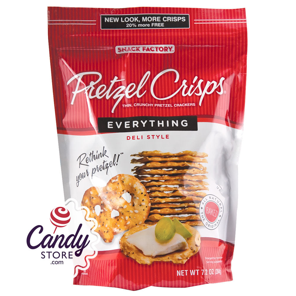 Pretzel Crisps Everything 7.2oz Bags 12ct