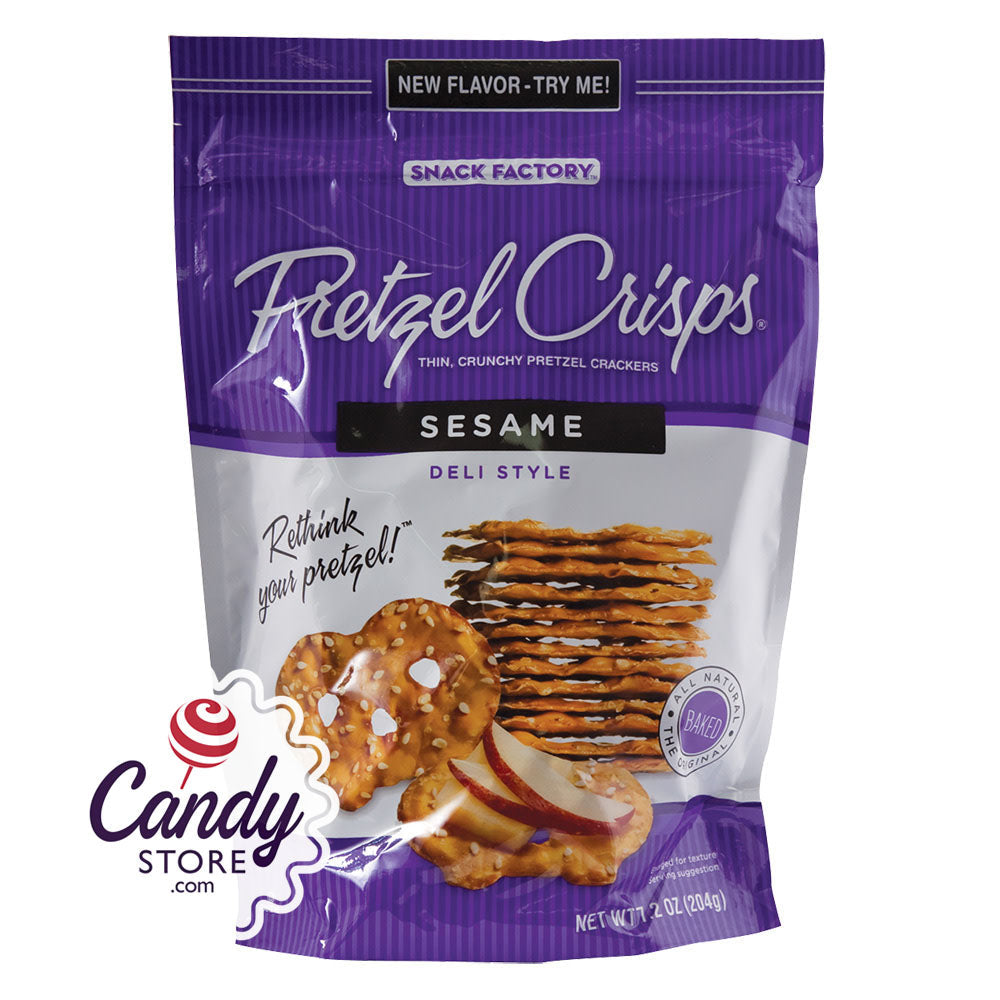 Pretzel Crisps Sesame 7.2oz Bags 12ct