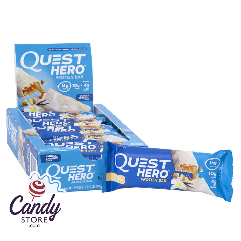 Quest Bars Hero Vanilla Caramel 2.12oz 10ct CandyStore
