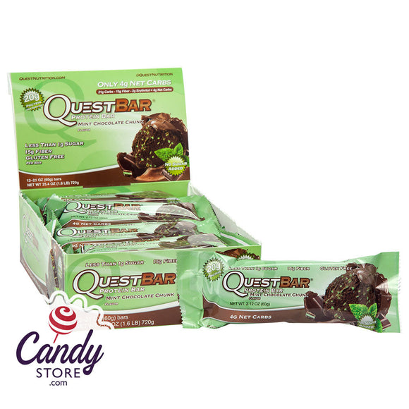 Quest Bars Mint Chocolate Chip Protein 2.1oz - 12ct CandyStore.com