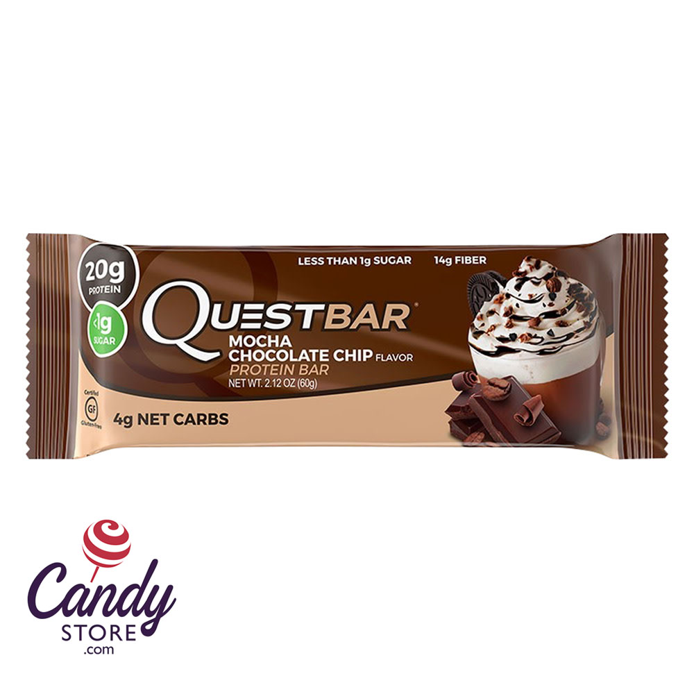 Quest Bars Mocha Chocolate Chip Protein 2.1oz 12ct