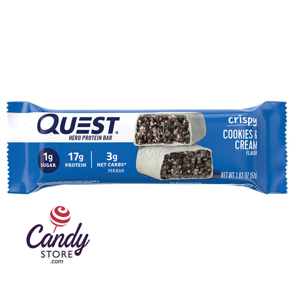 Quest Hero Bar Cookies & Cream 1.83oz - 144ct CandyStore.com