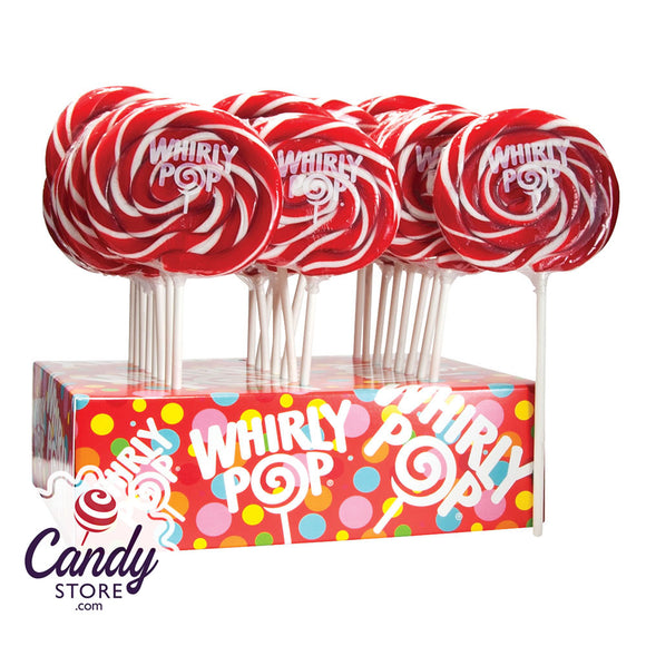 Red Whirly Pops - 24ct Displays CandyStore.com